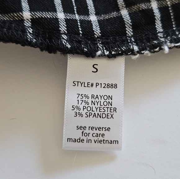 Women's Stretch Plaid High-Waisted Mini Bodycon A-Line Short Shorts Size Small - Picture 4 of 6